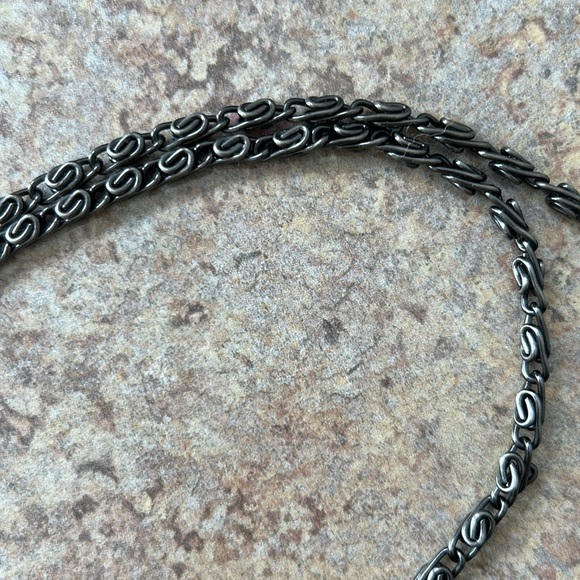 Silver gray glamorous hand/shoulder bag with lace and rhinestones - Picture 4 of 8